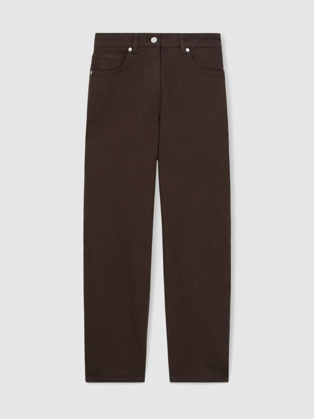 Petite Mid-Rise Straight-Leg Jeans Chocolate | Women