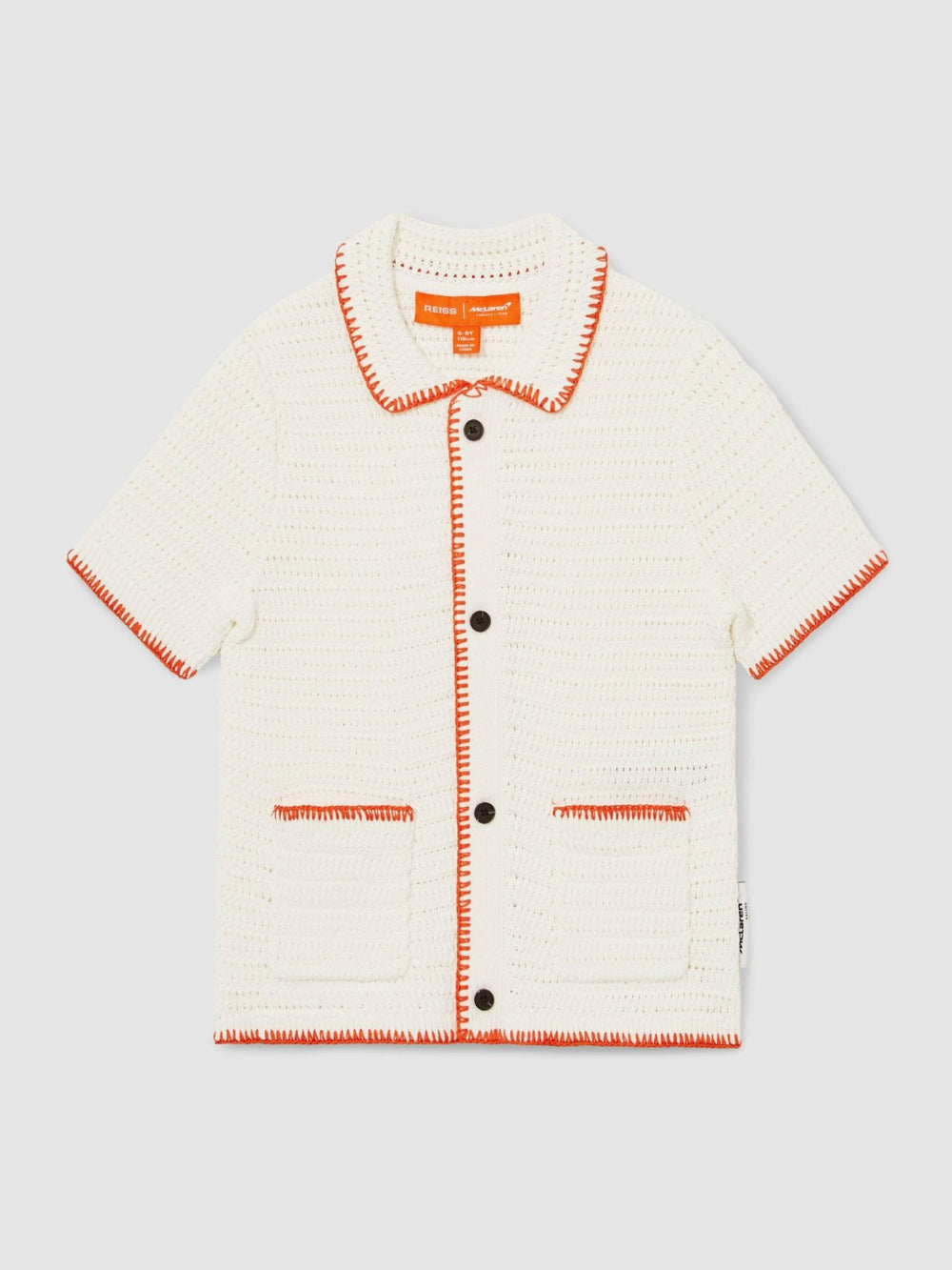 3-9 yrs McLaren F1 Team Crochet Shirt Off White/Orange | Children & Baby