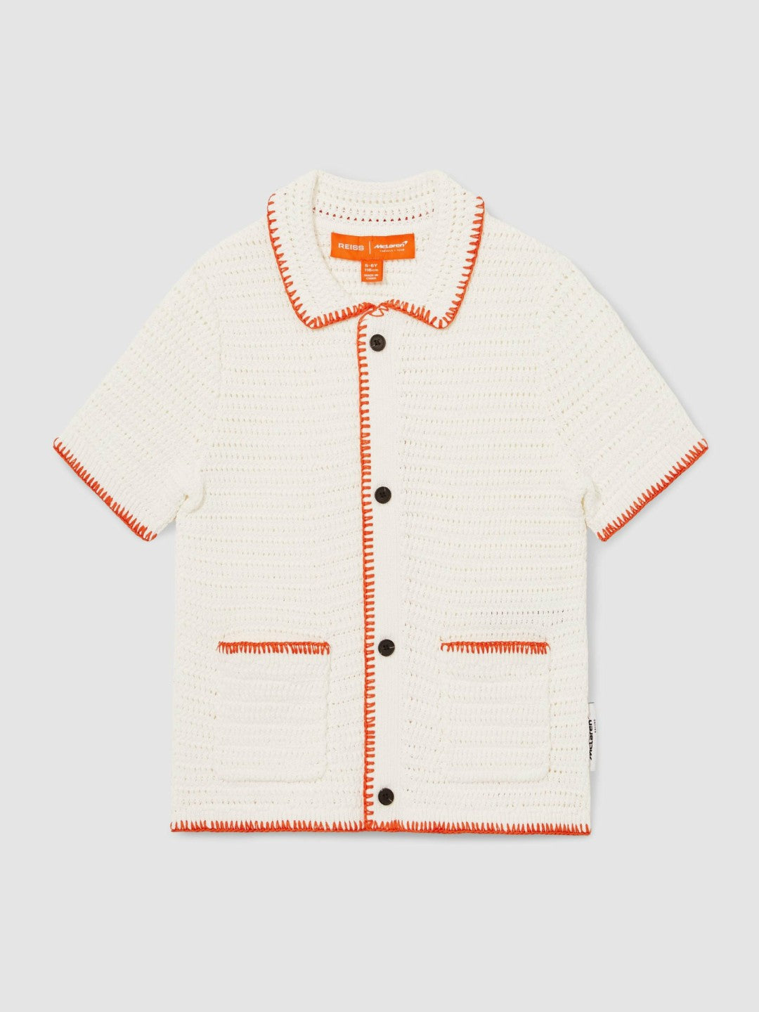 9-13 yrs McLaren F1 Team Crochet Shirt Off White/Orange | Children & Baby