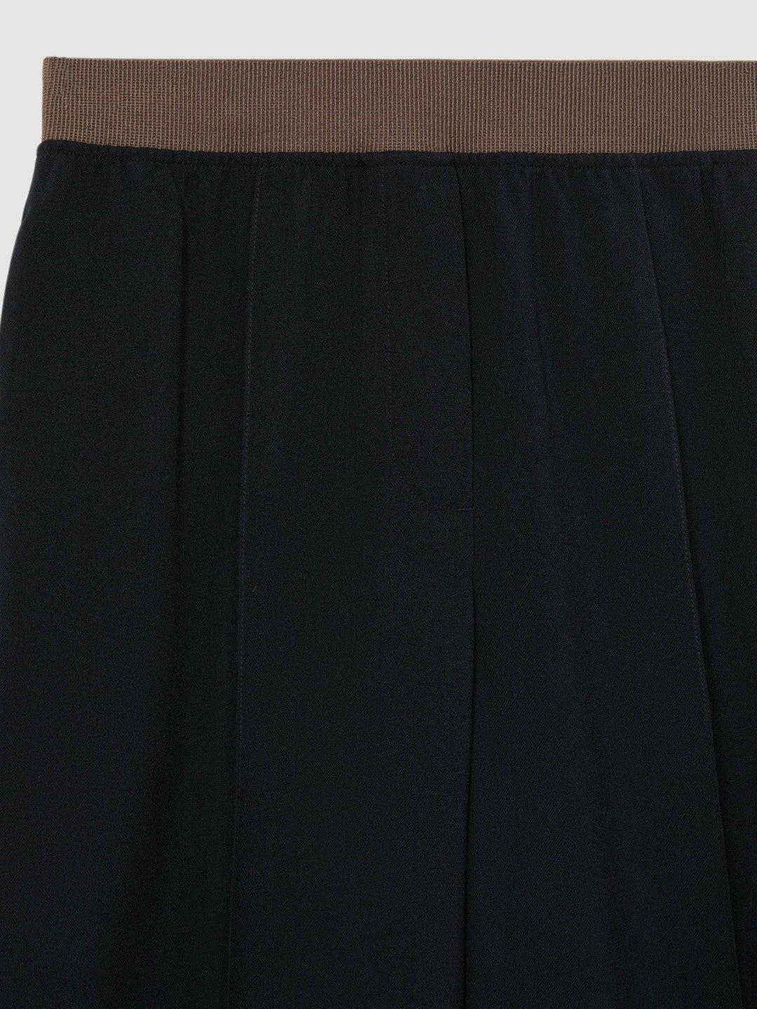 Petite Wide-Leg Elasticated-Waist Trousers Navy | Women