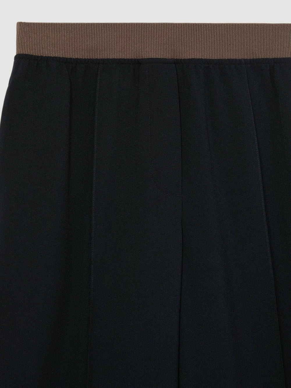 Petite Wide-Leg Elasticated-Waist Trousers Navy | Women