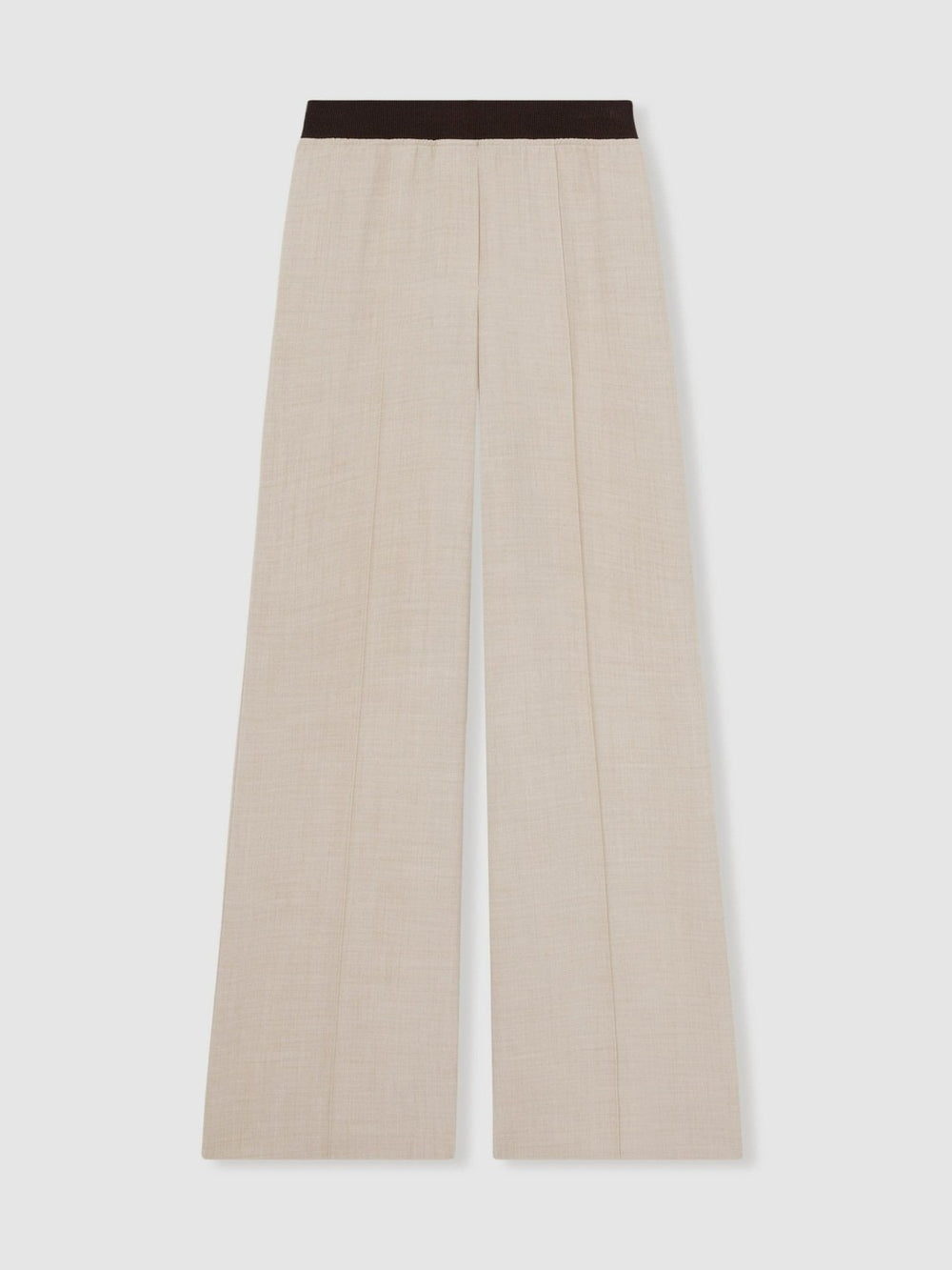 Petite Wide-Leg Elasticated-Waist Trousers Neutral | Women