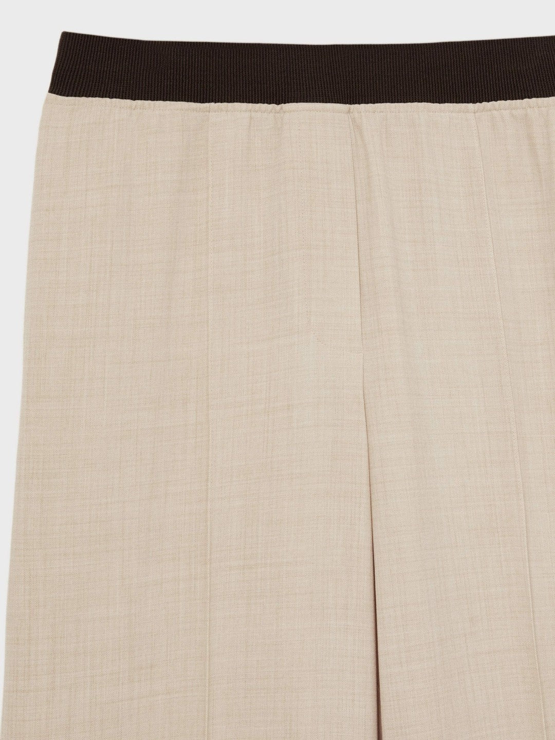 Petite Wide-Leg Elasticated-Waist Trousers Neutral | Women