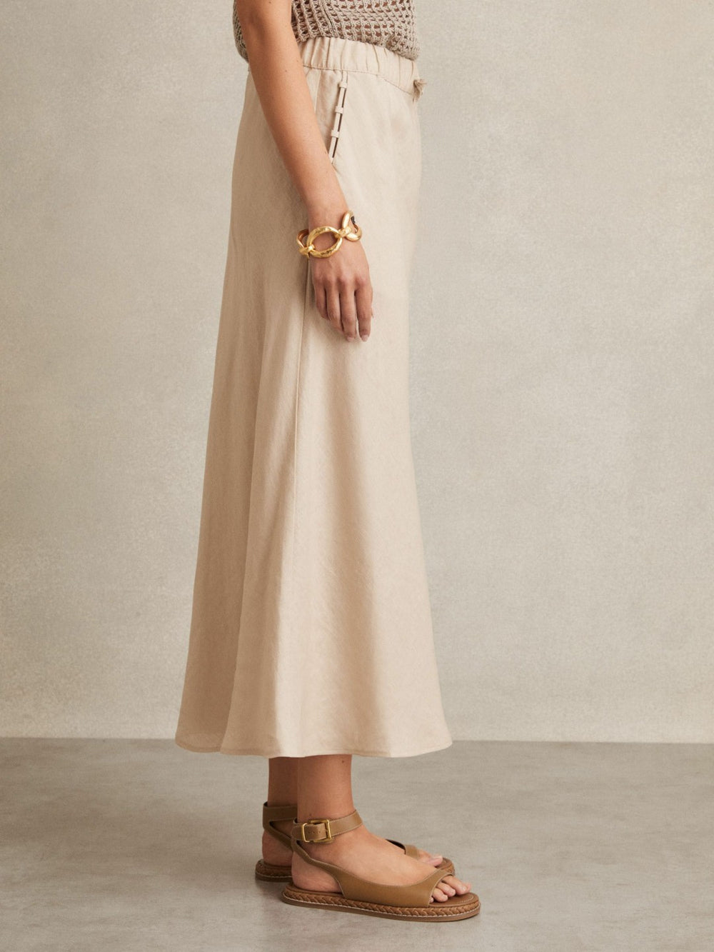 Slip Midi Skirt Neutral | Women