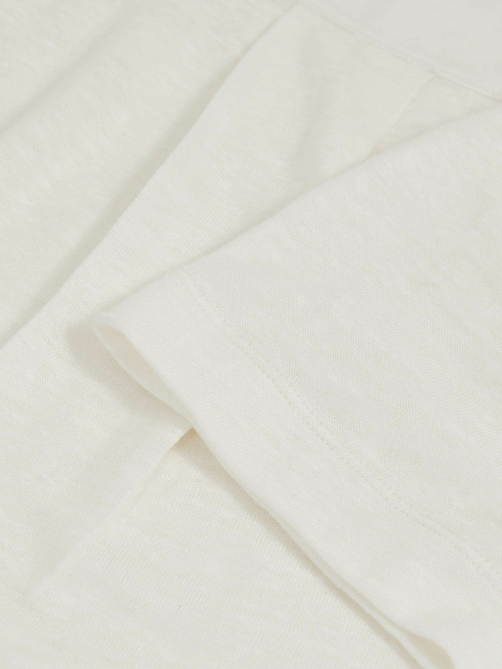 Linen V-Neck T-Shirt White | Women