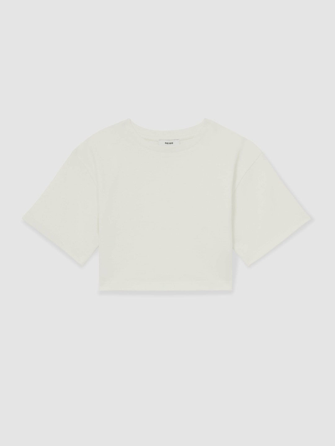 9-13 yrs Oversize Cotton Cropped T-Shirt Ivory | Children & Baby