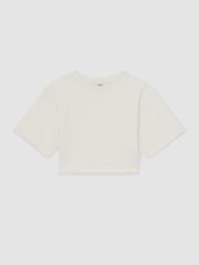 9-13 yrs Oversize Cotton Cropped T-Shirt Ivory | Children & Baby