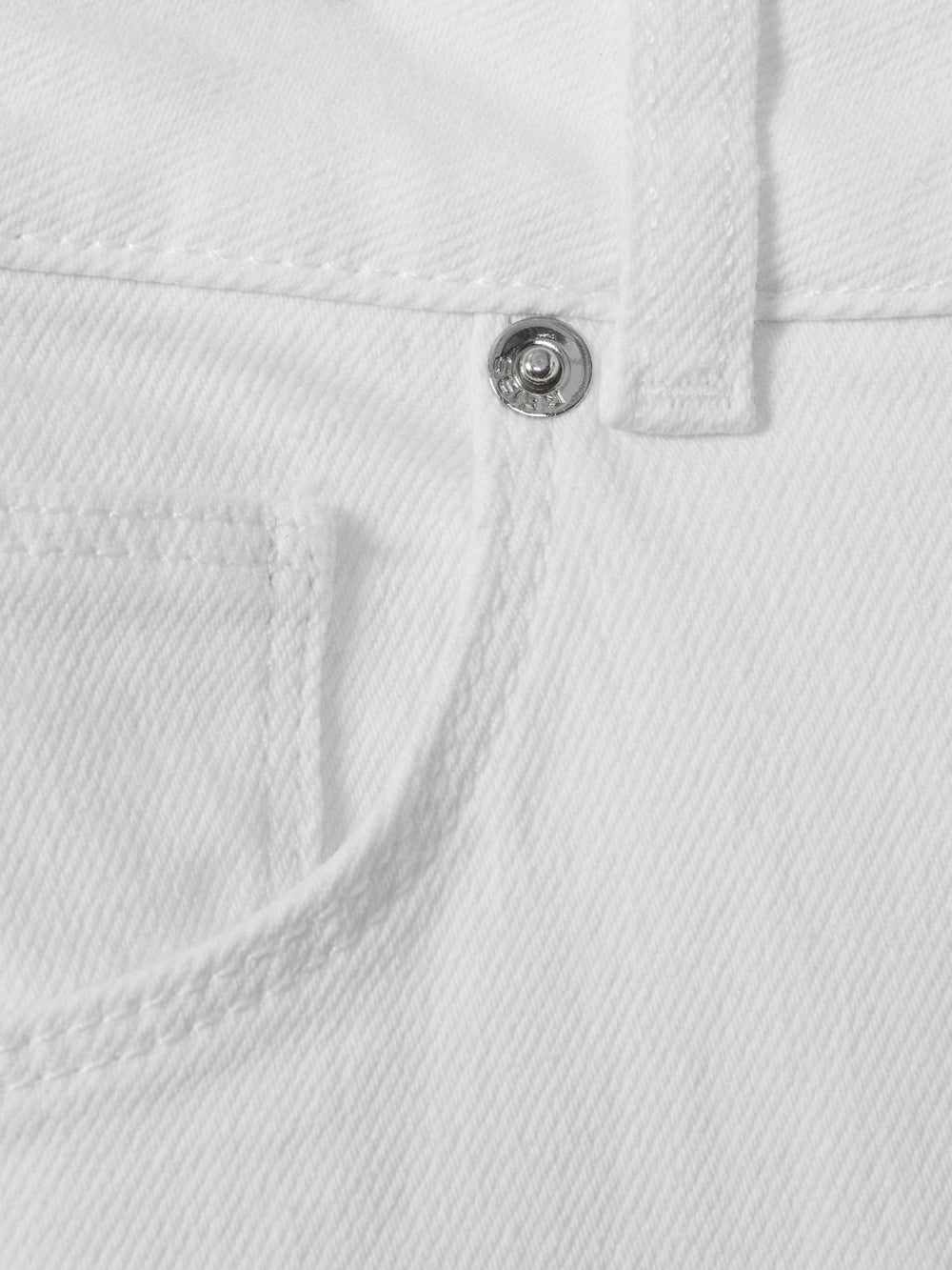 Petite Mid-Rise Straight-Leg Jeans White | Women