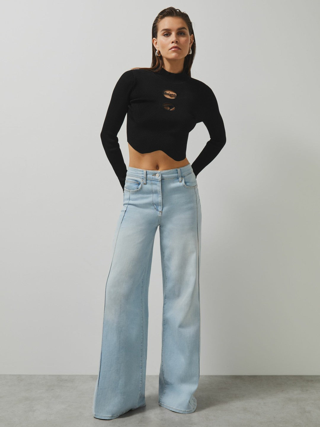 McLaren F1 Team Cut-Out Knit Crop Top Black | Women