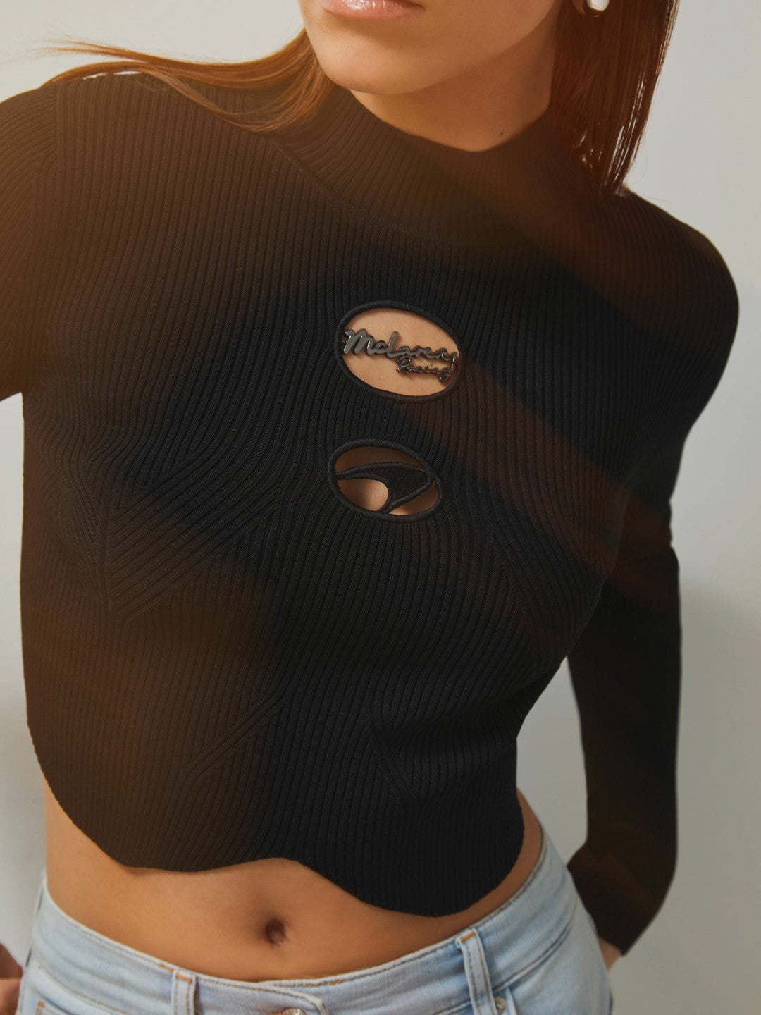 McLaren F1 Team Cut-Out Knit Crop Top Black | Women