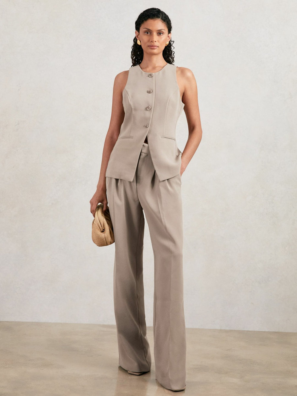 Good American Tailored Trousers Beige | Women