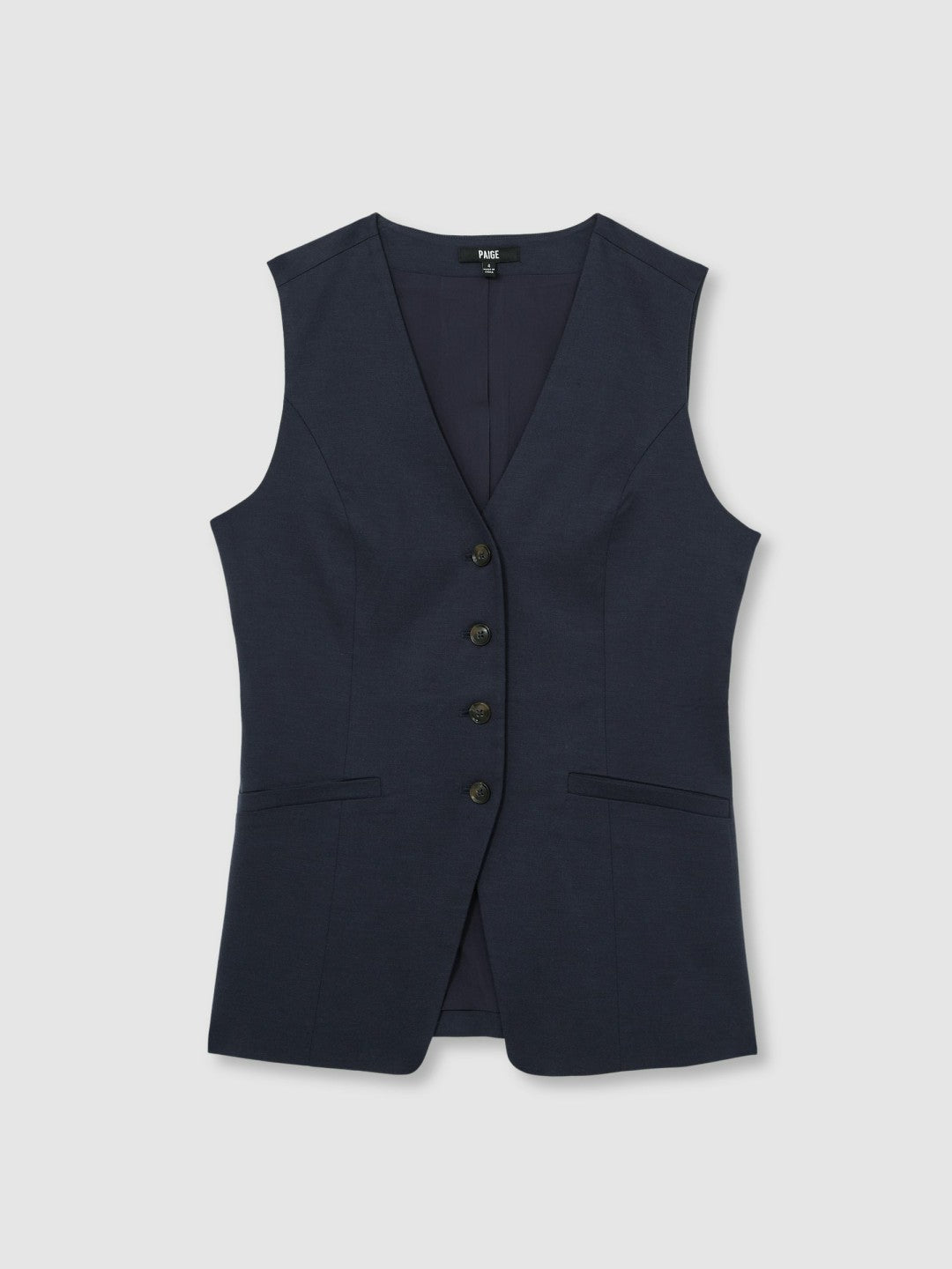 Paige Button-Through Vest Dark Ink Blue | Women