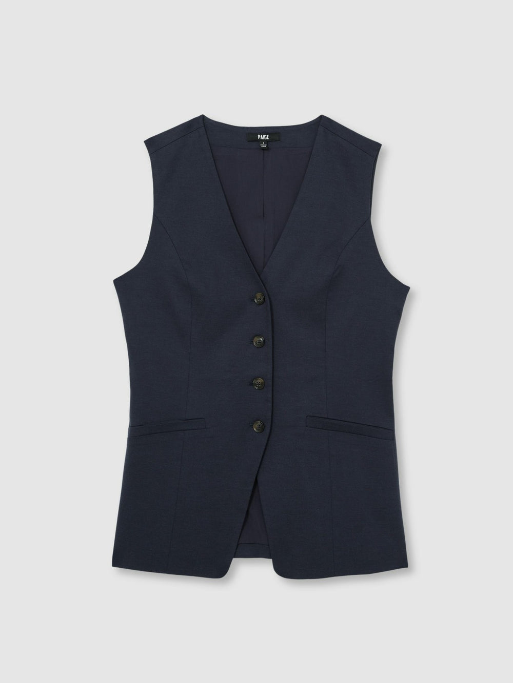 Paige Button-Through Vest Dark Ink Blue | Women