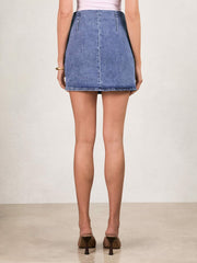 Denim Mini Skirt Indigo Blue | Women