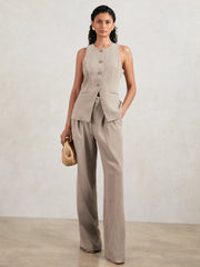 Luxe Suiting Vest Beige | Women