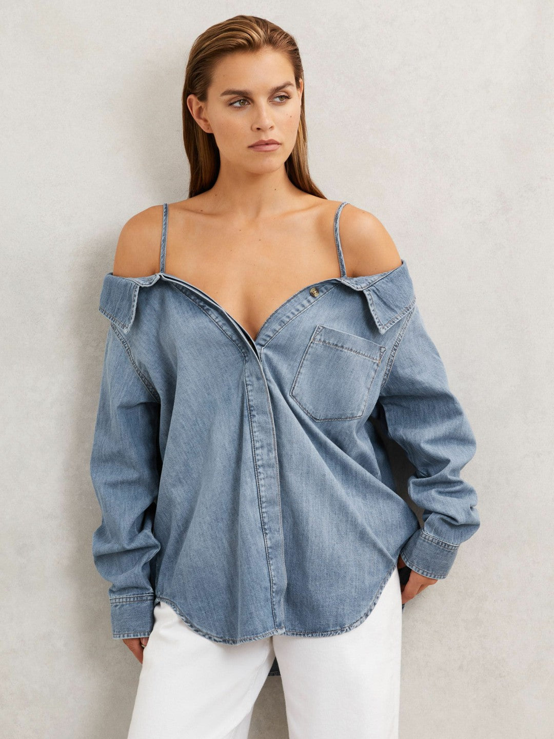 100% Cotton Shirt Indigo Blue | Women