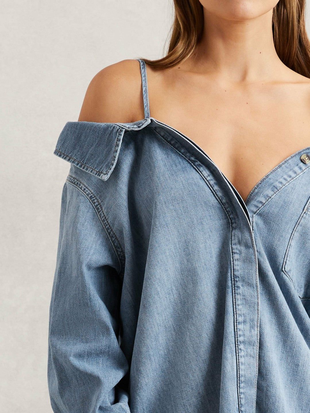 100% Cotton Shirt Indigo Blue | Women