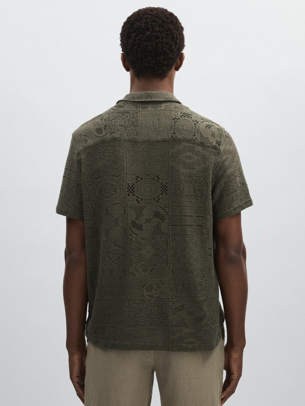 Les Deux Blend Lace Shirt Olive Green | Men