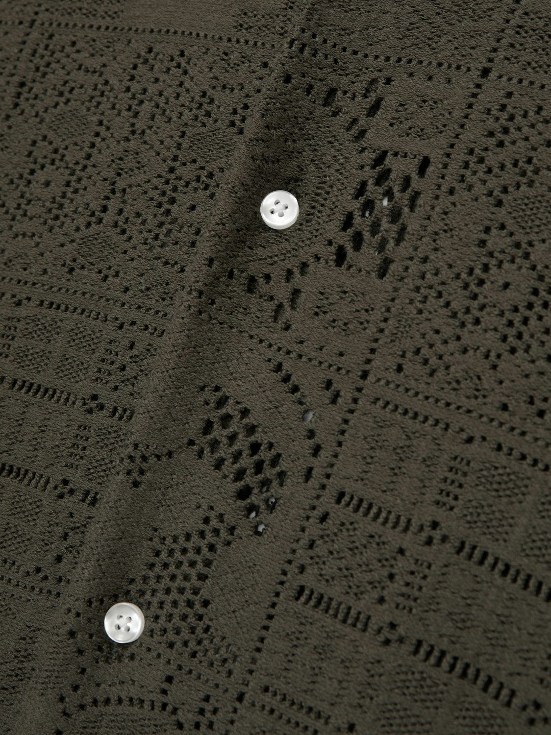 Les Deux Blend Lace Shirt Olive Green | Men