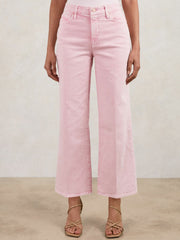 Cropped Palazzo Jeans Rose Pink | Women