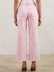 Cropped Palazzo Jeans Rose Pink | Women