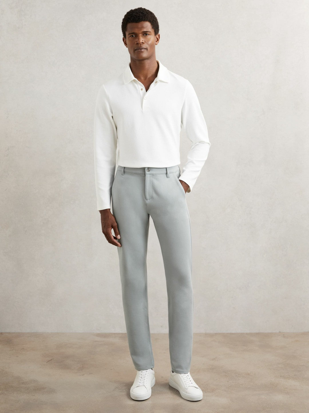 Paige Slim-Fit Stretch Trousers Moon Shadow Blue | Men