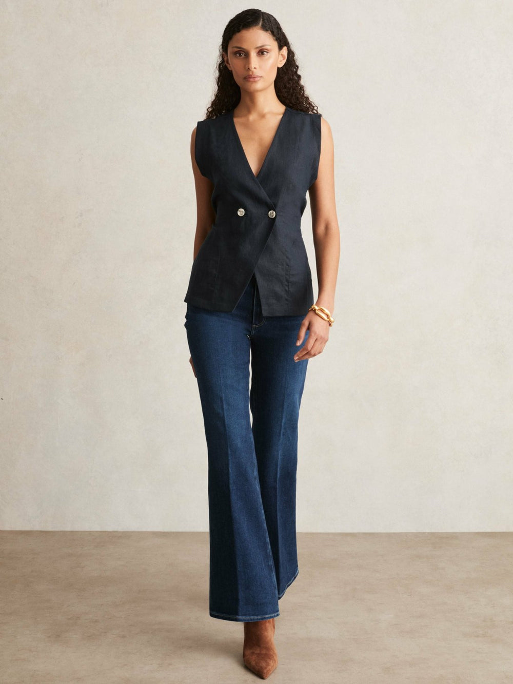 Paige High Rise Flared Jeans Marciella Blue | Women