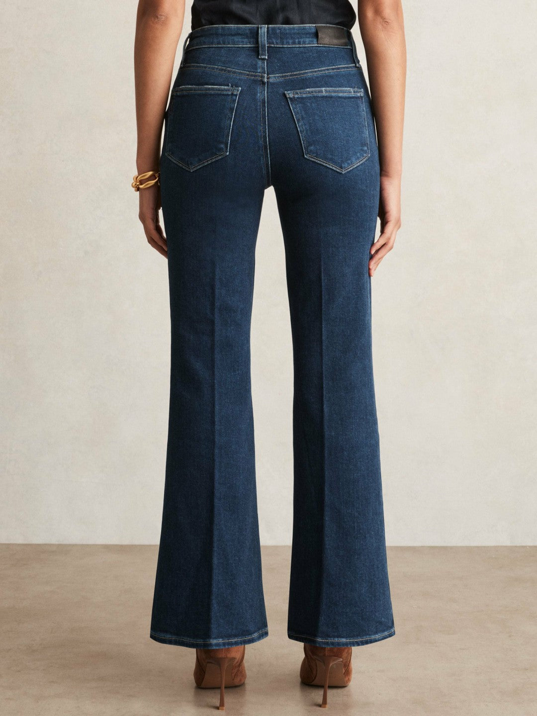 Paige High Rise Flared Jeans Marciella Blue | Women