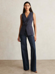 Paige Wide Leg Pintuck Jeans Anais Blue | Women