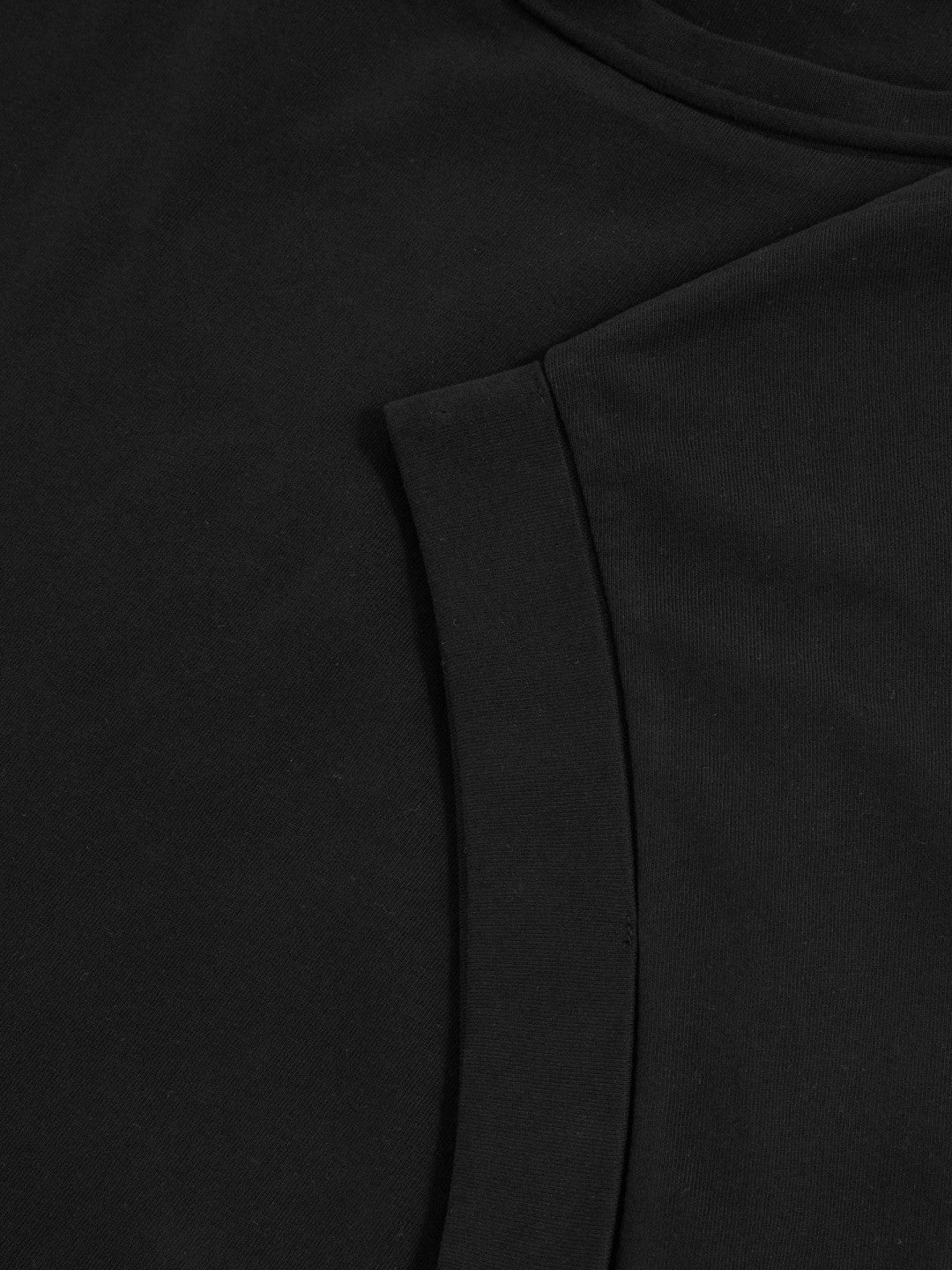 Brushed-Cotton Crew-Neck T-Shirt Black | Women