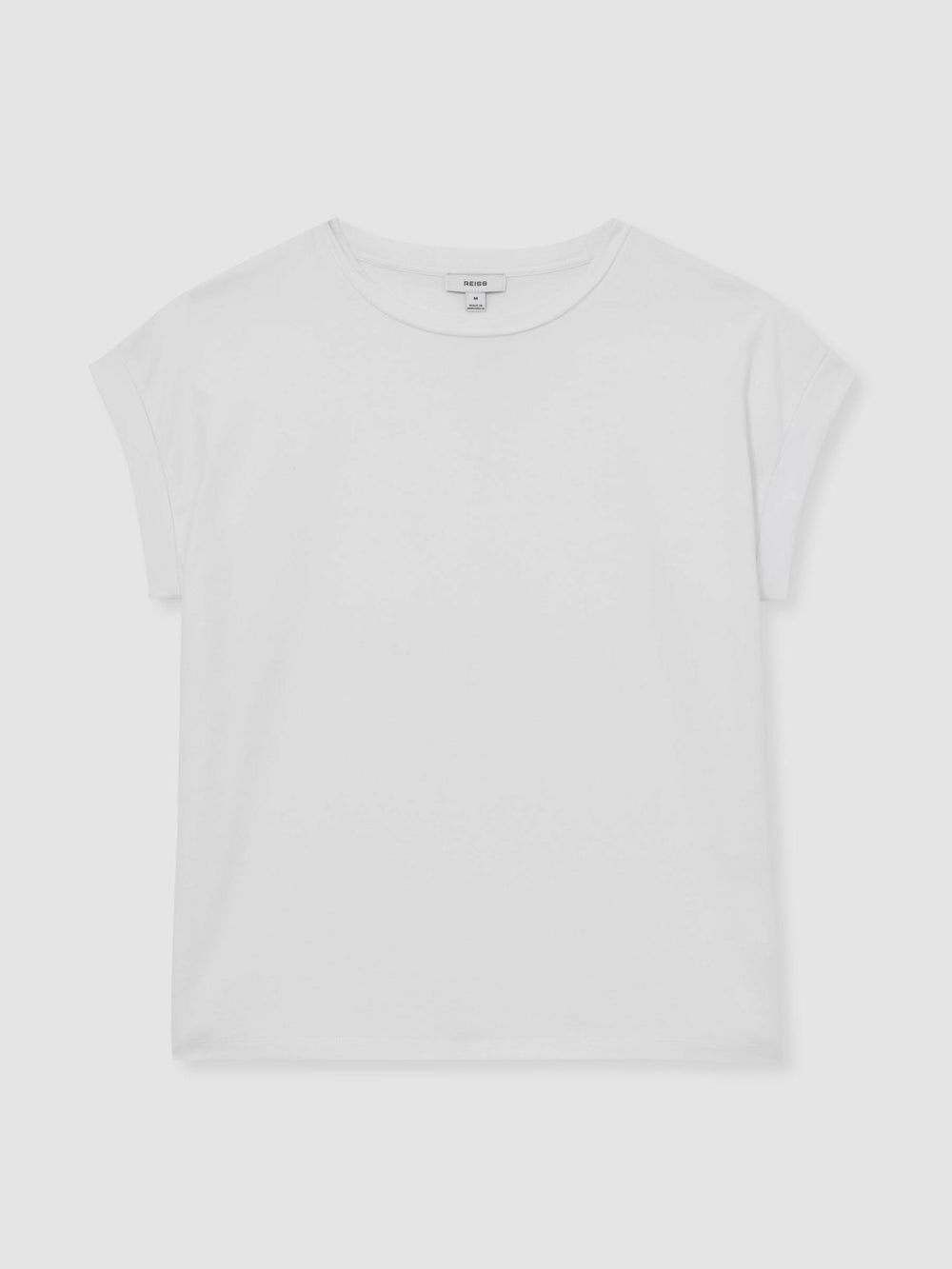 Brushed-Cotton Crew-Neck T-Shirt White | Women