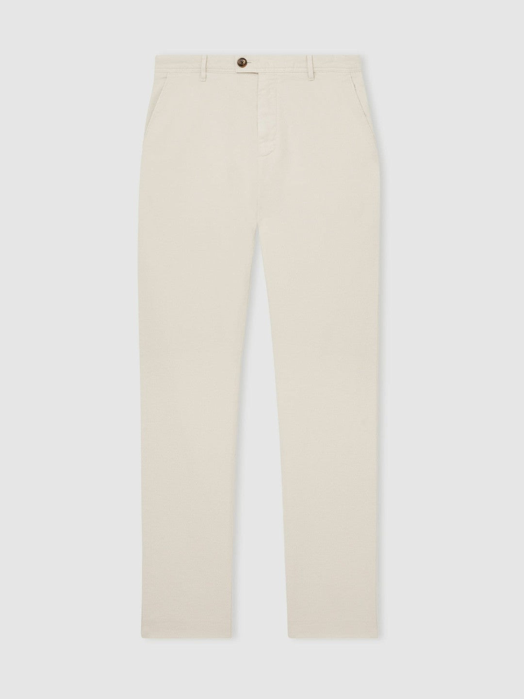 Cotton-Piqué Slim-Fit Chinos Off White | Men