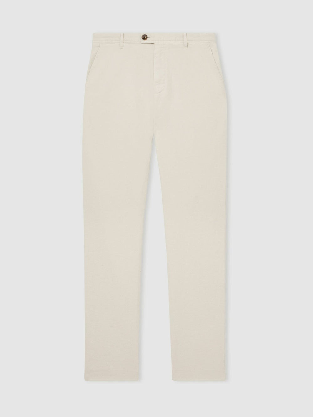Cotton-Piqué Slim-Fit Chinos Off White | Men