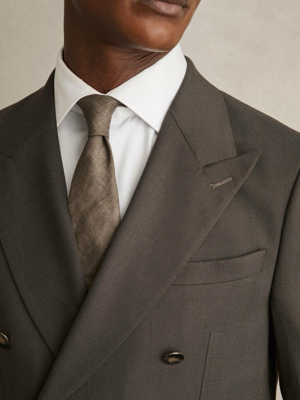 Slim Fit Double Breasted Suit Blazer Dark Green | Men