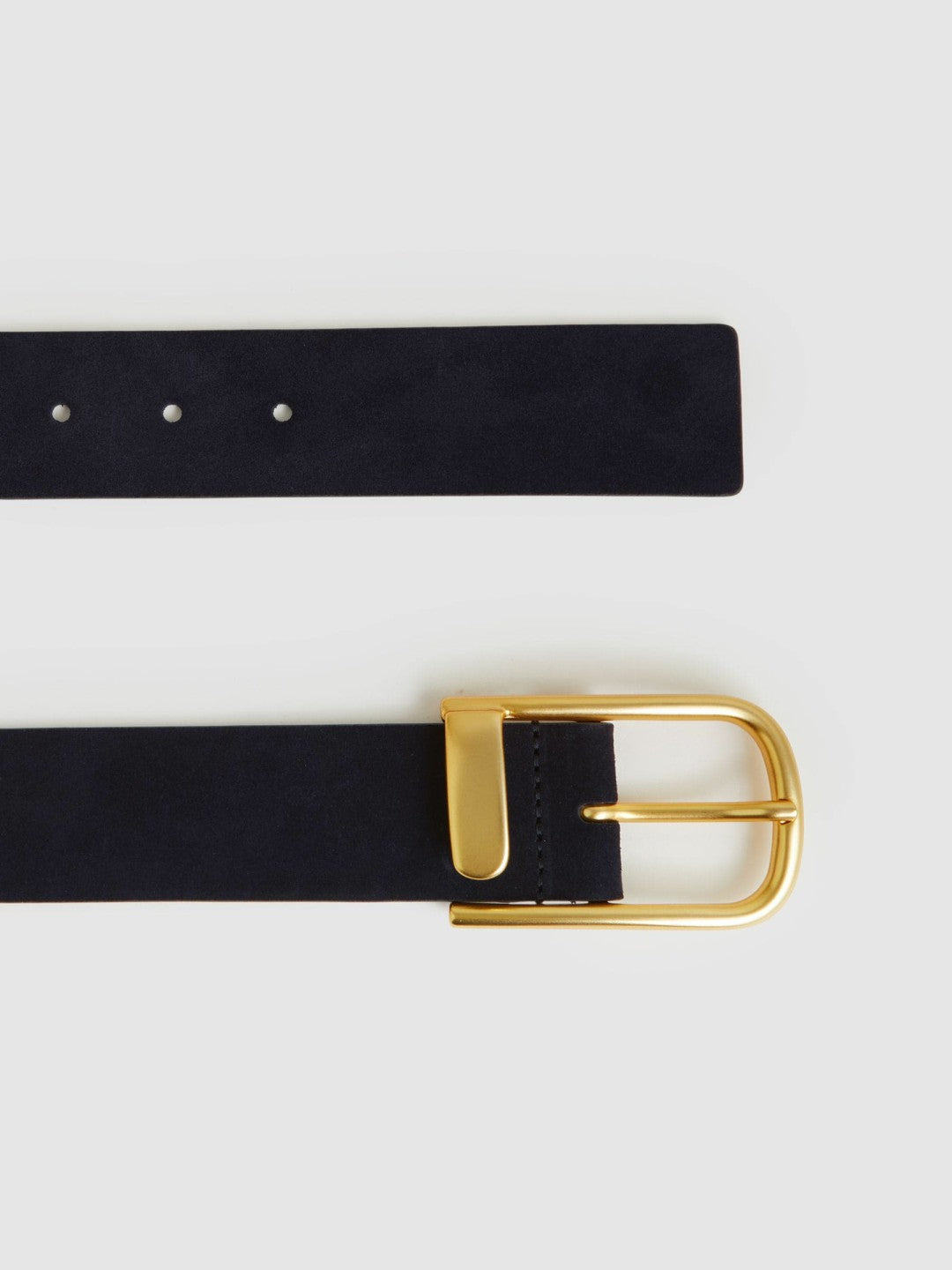 Leather Half Keeper Belt Navy | Women
