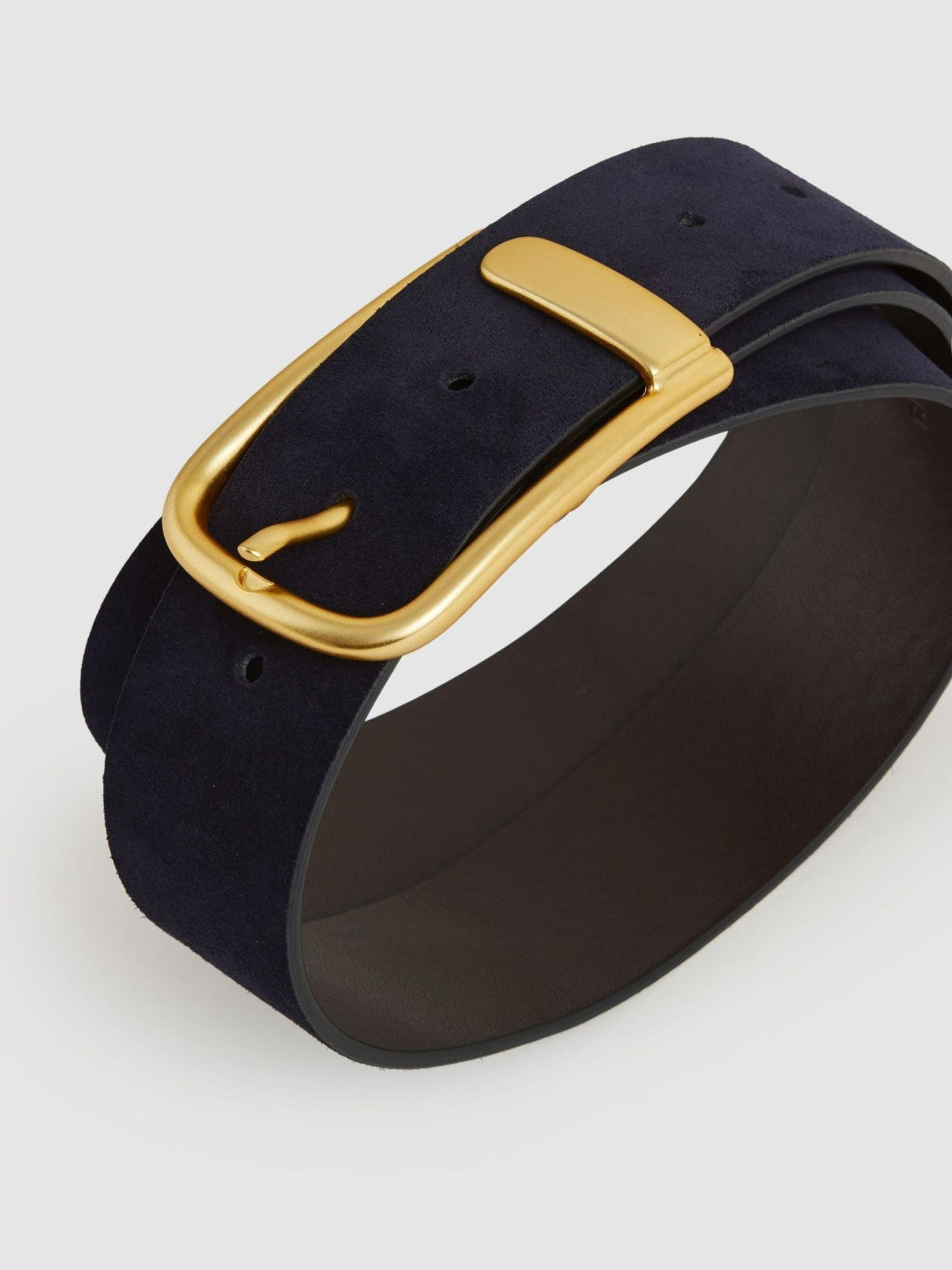 Leather Half Keeper Belt Navy | Women