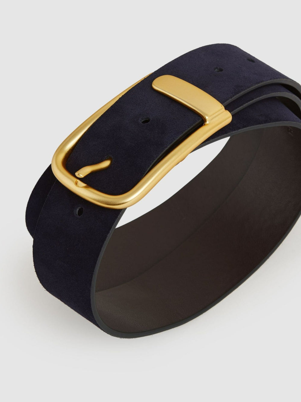 Leather Half Keeper Belt Navy | Women