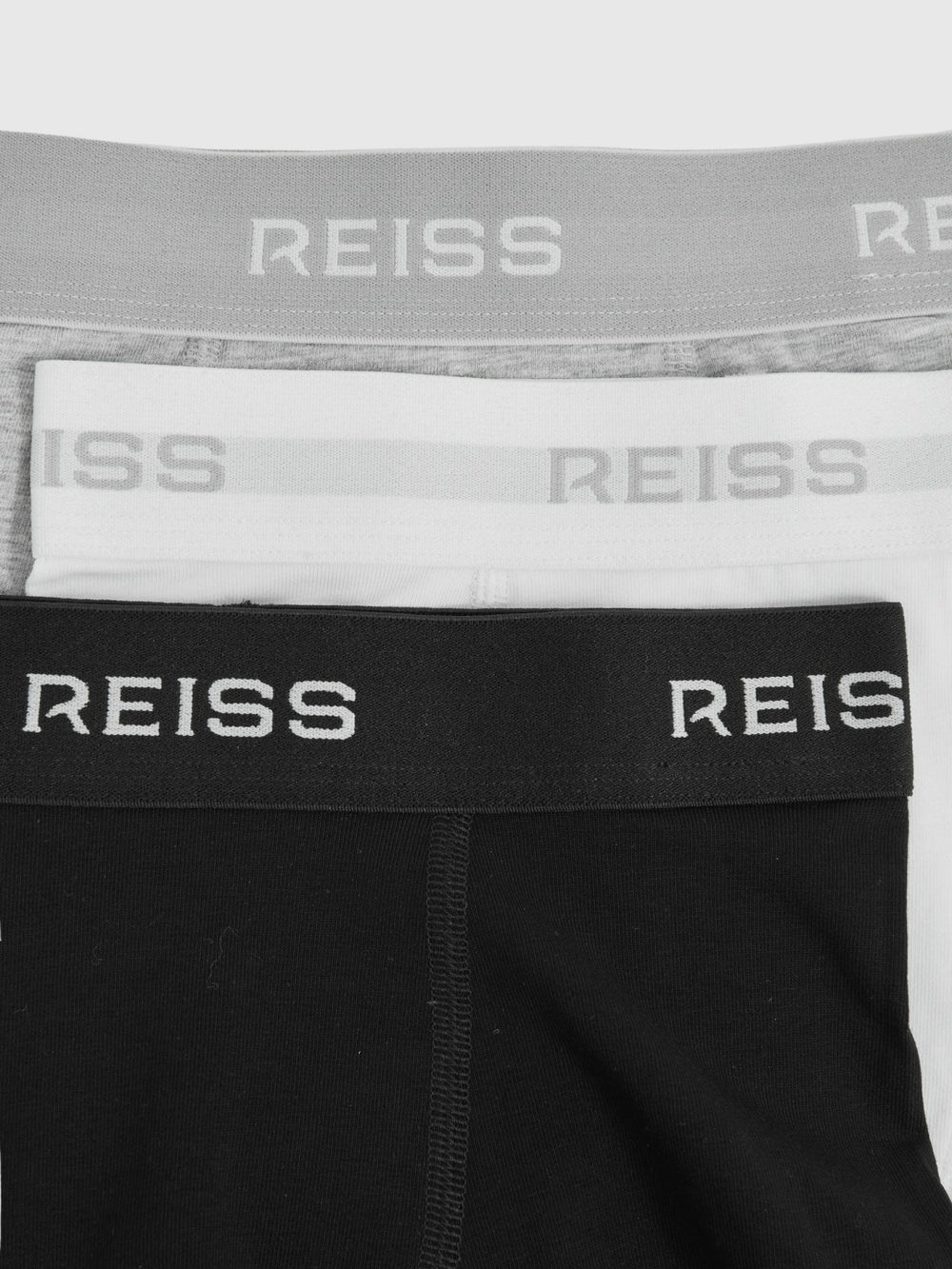 9-13 yrs Stretch-Cotton Logo-Waistband Boxer Shorts 3 Pack White/Grey/Black | Children & Baby