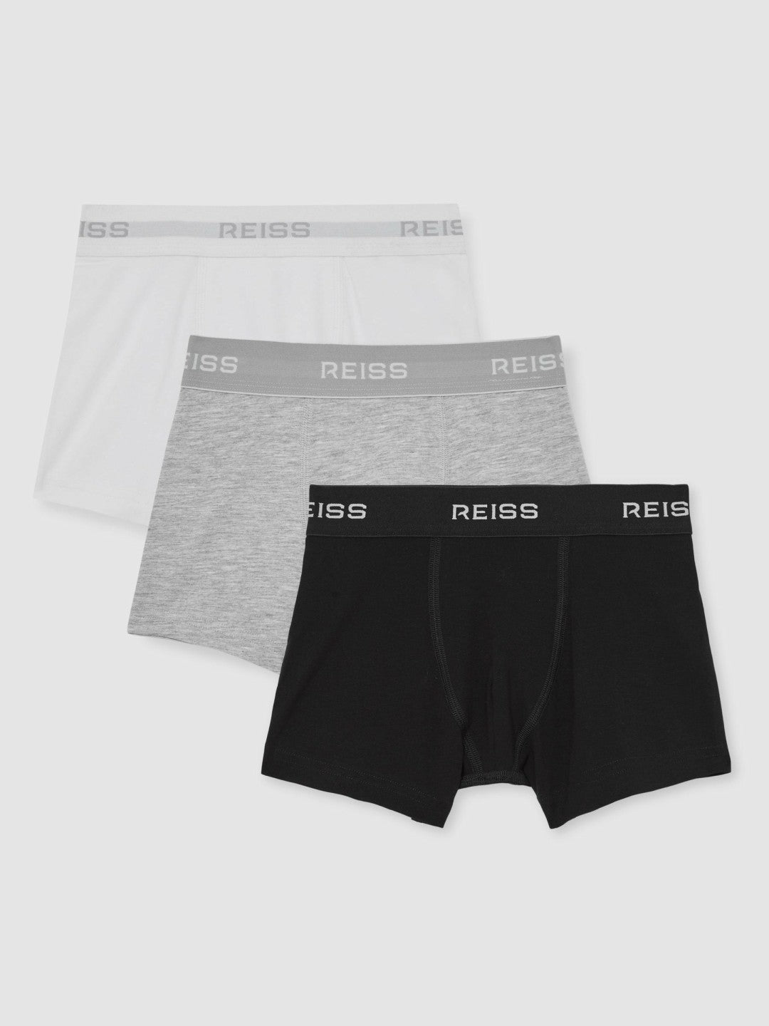 Stretch-Cotton Boxers 3 Pack White/Grey/Black | Children & Baby