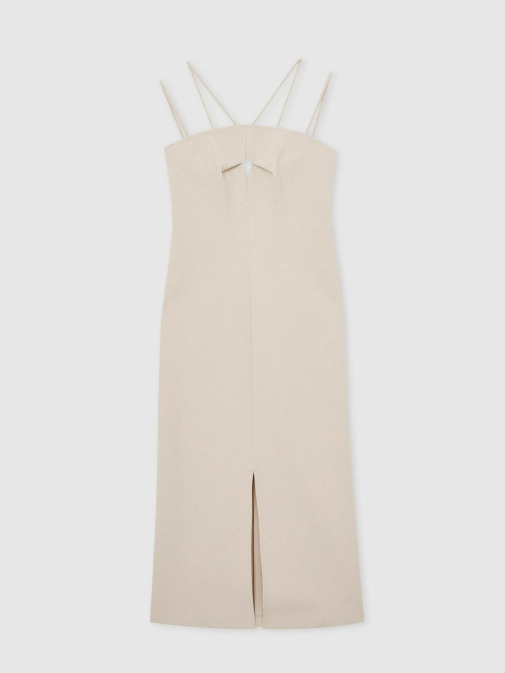 Double Strap Cut Out Midi Dress Stone Neutral | Women