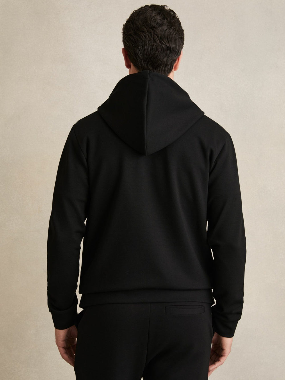Interlock Zip-Through Hoodie Black | Men