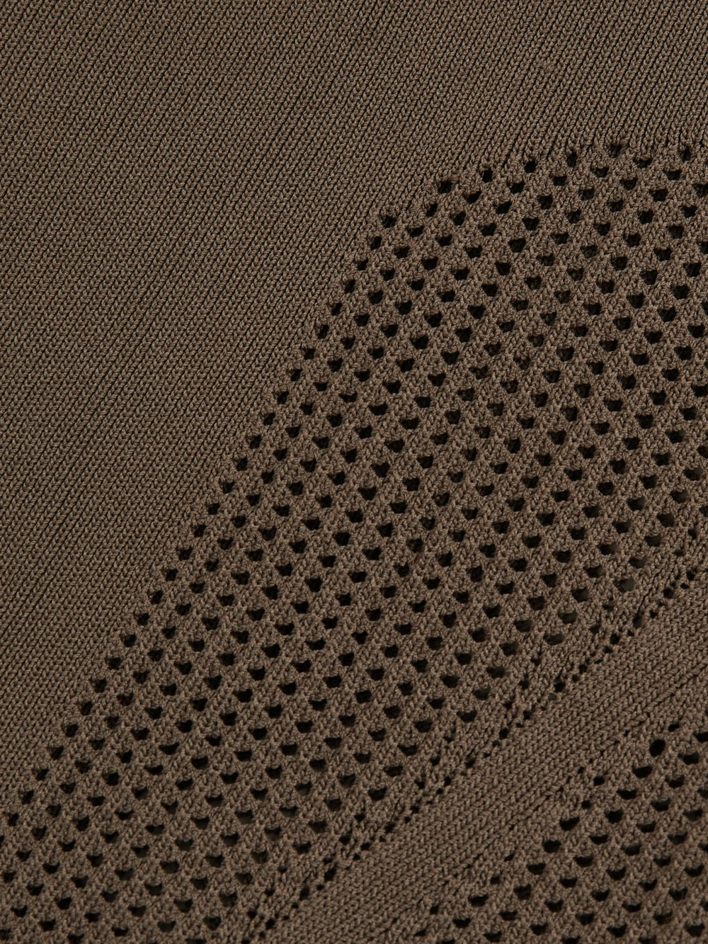 Perforated-Knit Cross-Strap Bodysuit Mink | Women