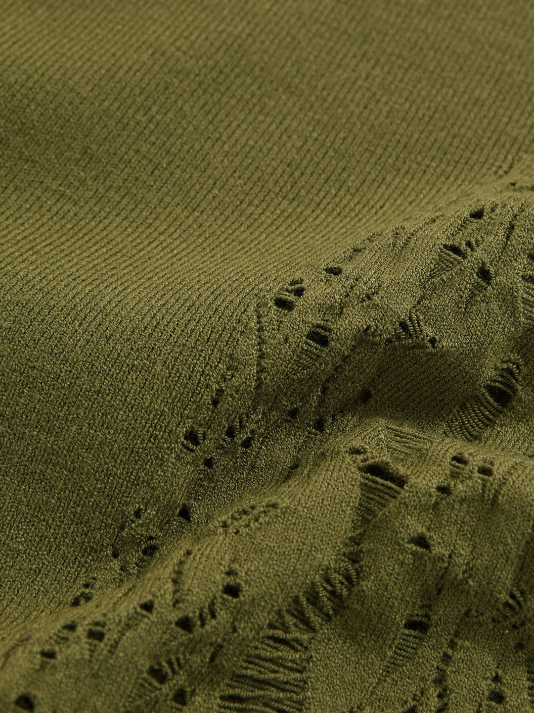 Lace-Knit Detail One-Shoulder Bodysuit Green | Women