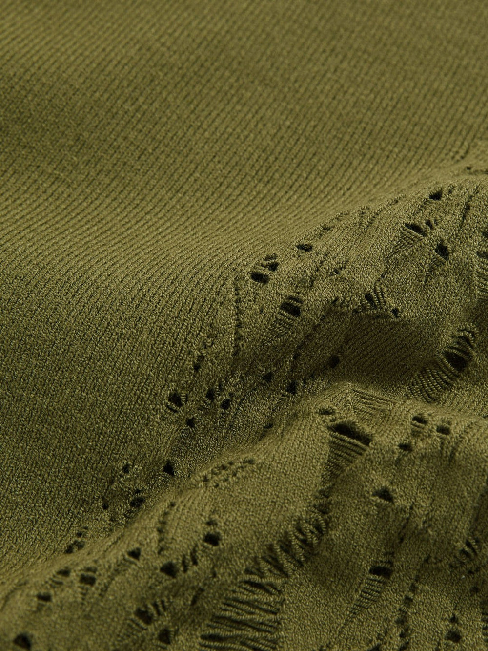 Lace-Knit Detail One-Shoulder Bodysuit Green | Women