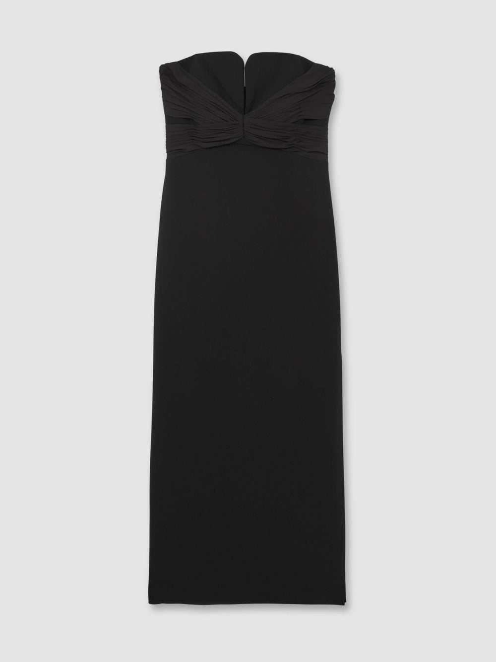 Halston Strapless Crepe Midi Dress Black | Women