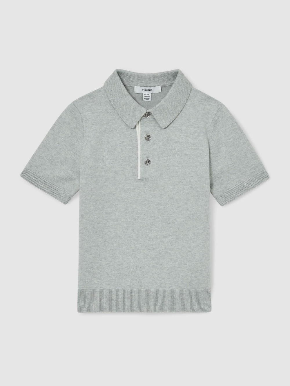 3-9 yrs Contrast Placket Polo Shirt With Cotton Washed Sage | Children & Baby