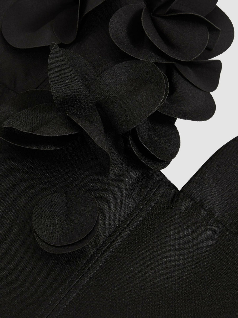 Acler Petal Detail Fitted Mini Black Dress Black | Women