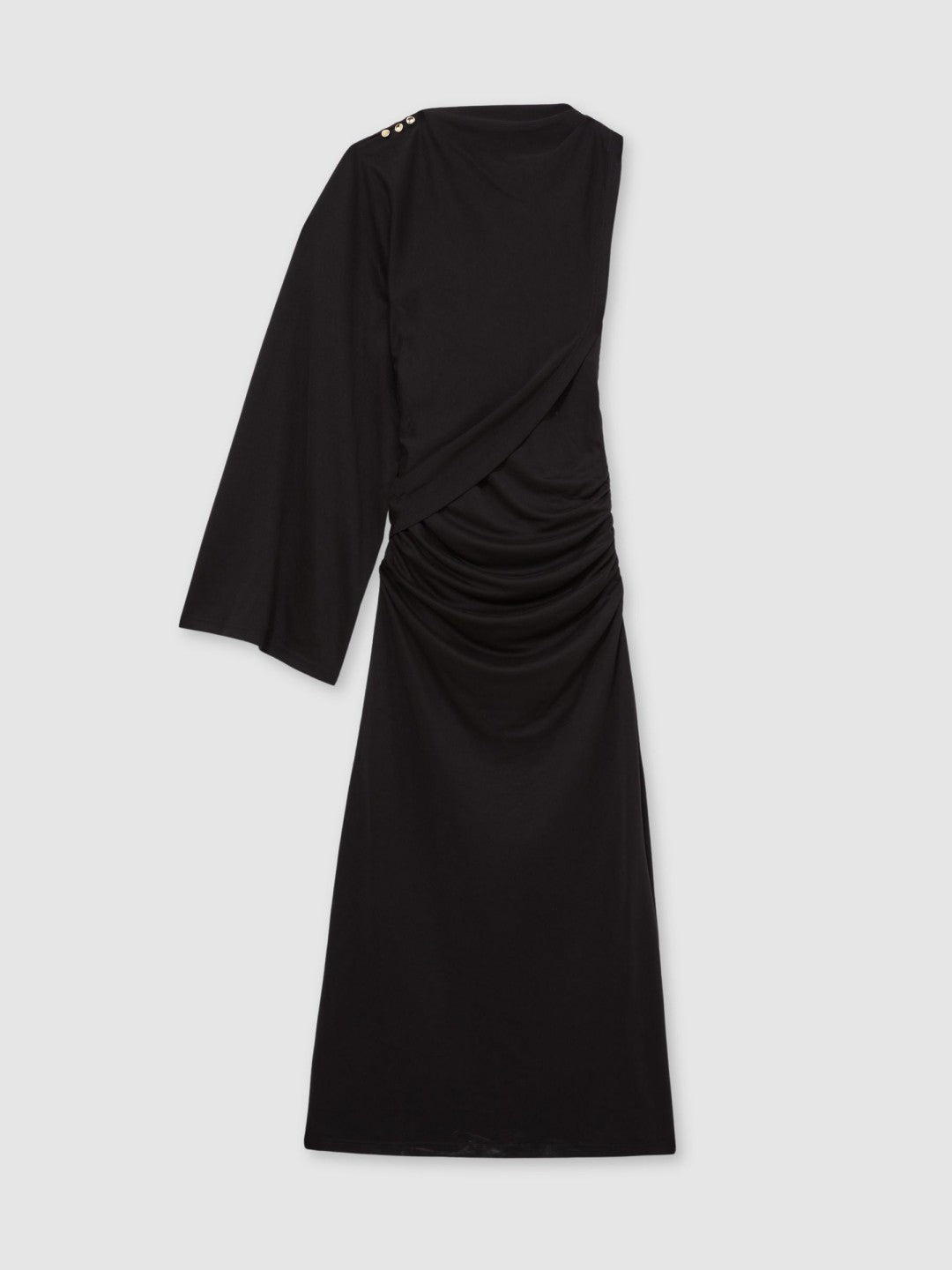Acler Jersey Draped Midi Dress Black | Women