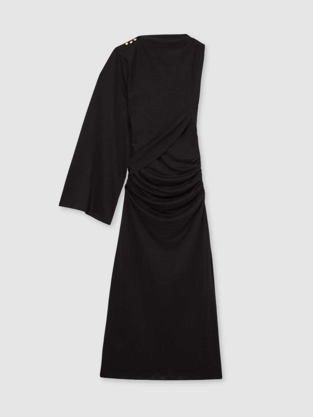 Acler Jersey Draped Midi Dress Black | Women