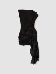 Acler Layered Ruffle Mini Black Dress Black | Women